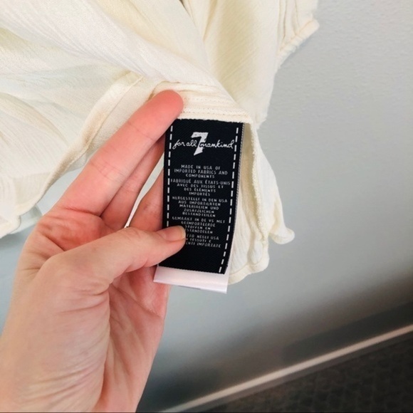 7 for all mankind 7FAM cream boho blouse M - Picture 5 of 6